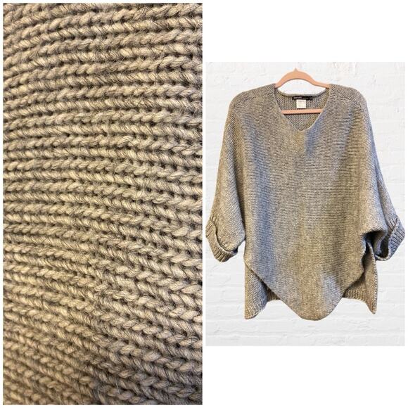 Berretti alpaca wool asymmetrical short sleeve oversized sweater - Picture 1 of 6
